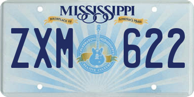 MS license plate ZXM622