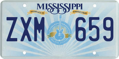 MS license plate ZXM659