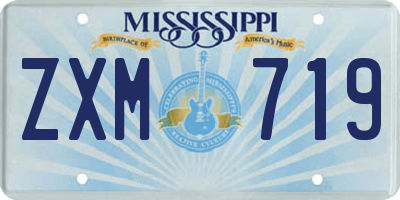 MS license plate ZXM719