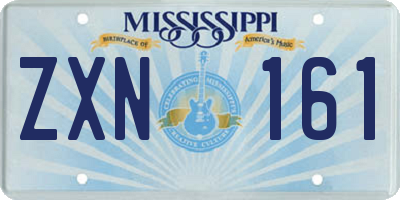 MS license plate ZXN161