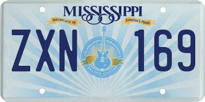 MS license plate ZXN169