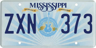 MS license plate ZXN373