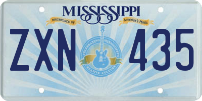 MS license plate ZXN435