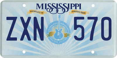 MS license plate ZXN570