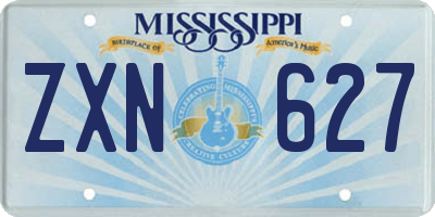 MS license plate ZXN627