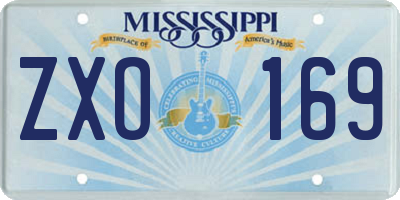 MS license plate ZXO169