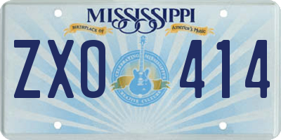 MS license plate ZXO414