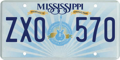 MS license plate ZXO570
