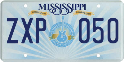 MS license plate ZXP050