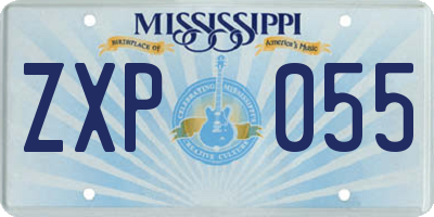 MS license plate ZXP055