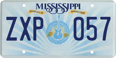 MS license plate ZXP057