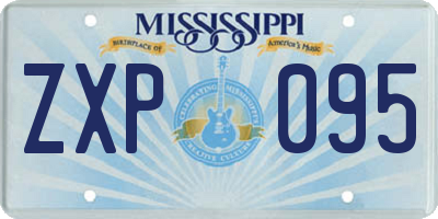 MS license plate ZXP095