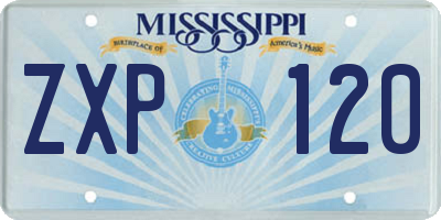 MS license plate ZXP120