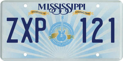 MS license plate ZXP121
