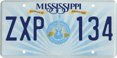 MS license plate ZXP134