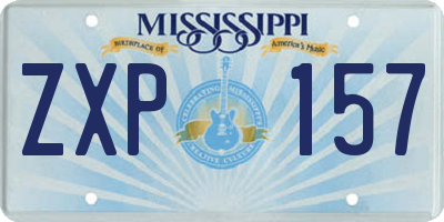 MS license plate ZXP157