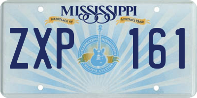 MS license plate ZXP161