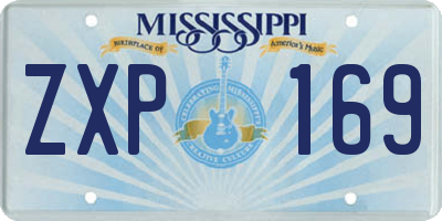 MS license plate ZXP169