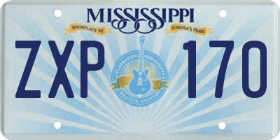 MS license plate ZXP170