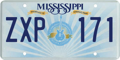 MS license plate ZXP171