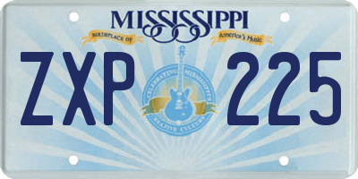 MS license plate ZXP225