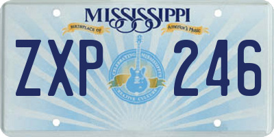 MS license plate ZXP246