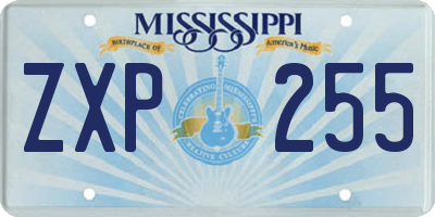 MS license plate ZXP255
