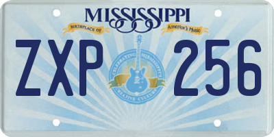 MS license plate ZXP256