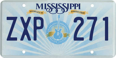 MS license plate ZXP271