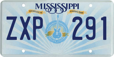 MS license plate ZXP291