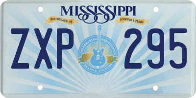 MS license plate ZXP295