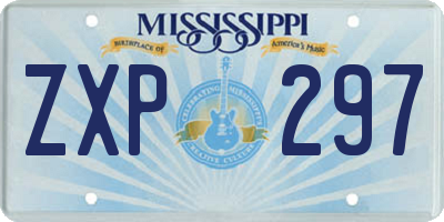 MS license plate ZXP297