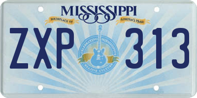 MS license plate ZXP313