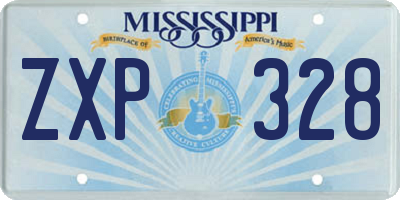 MS license plate ZXP328