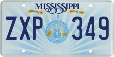 MS license plate ZXP349
