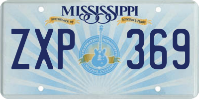 MS license plate ZXP369