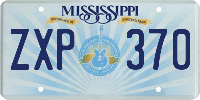 MS license plate ZXP370
