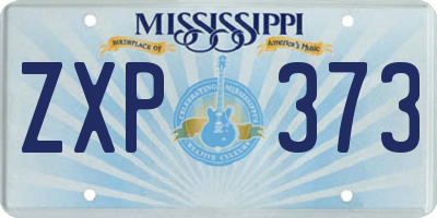 MS license plate ZXP373