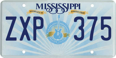 MS license plate ZXP375