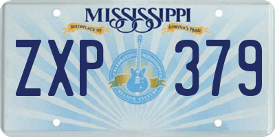 MS license plate ZXP379
