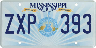 MS license plate ZXP393