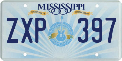 MS license plate ZXP397