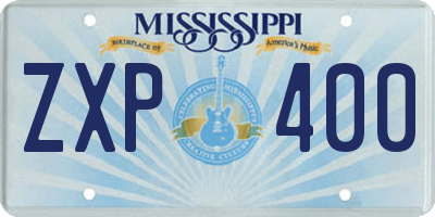 MS license plate ZXP400