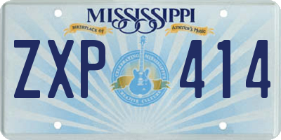 MS license plate ZXP414