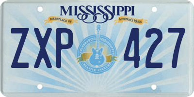 MS license plate ZXP427