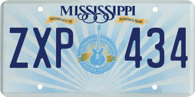 MS license plate ZXP434