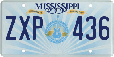 MS license plate ZXP436