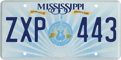 MS license plate ZXP443