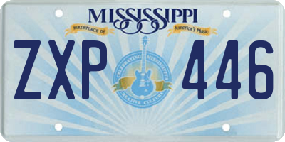 MS license plate ZXP446