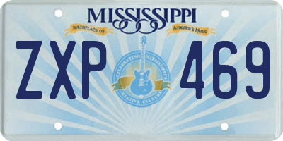 MS license plate ZXP469